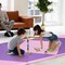 4-Panel PU Leather Folding Exercise Gym Mat with Carrying Handles and Removable Zippered Cover